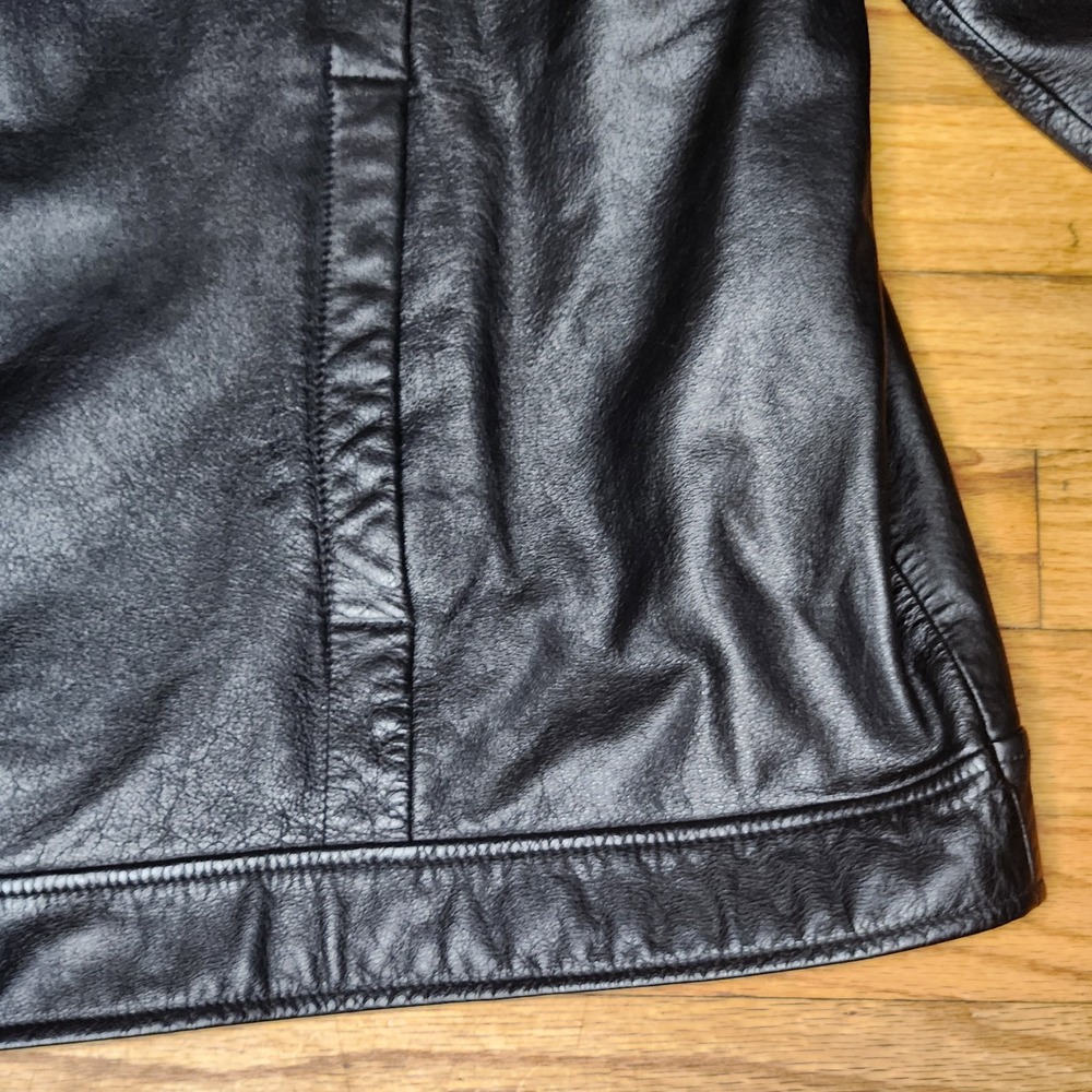 Vintage Wilsons M.Julian Leather Jacket Mens 3XL Black Full Zip Biker Pockets - Picture 5 of 16